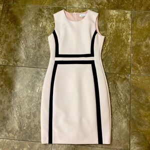 Calvin Klein Sleeveless light pink with black size 10
